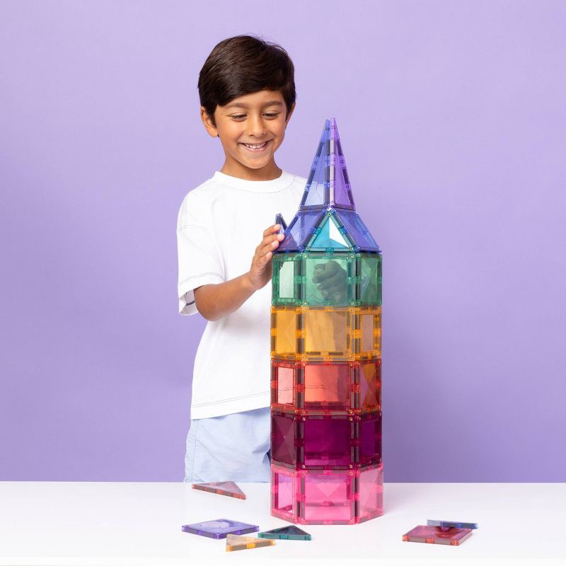 slide 2 of 11, CONNETIX Magnetic Tiles Pastel Construction Pack Building Blocks 96pc, 96 ct