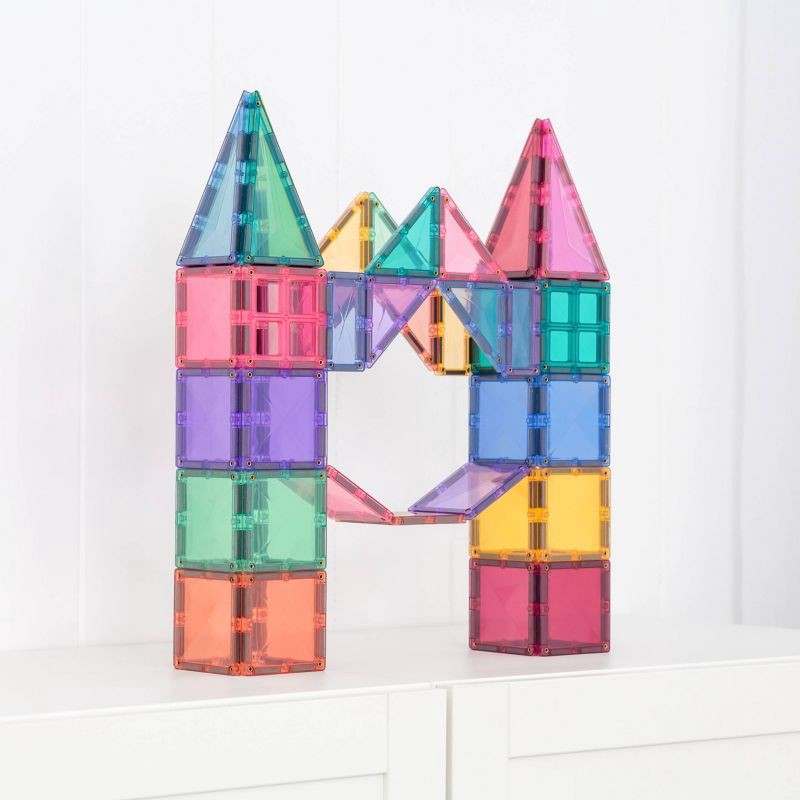 slide 5 of 11, CONNETIX Magnetic Tiles Pastel Construction Pack Building Blocks 96pc, 96 ct