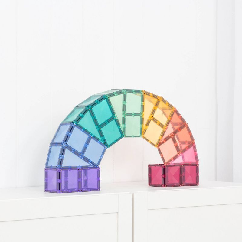 slide 6 of 11, CONNETIX Magnetic Tiles Pastel Construction Pack Building Blocks 96pc, 96 ct
