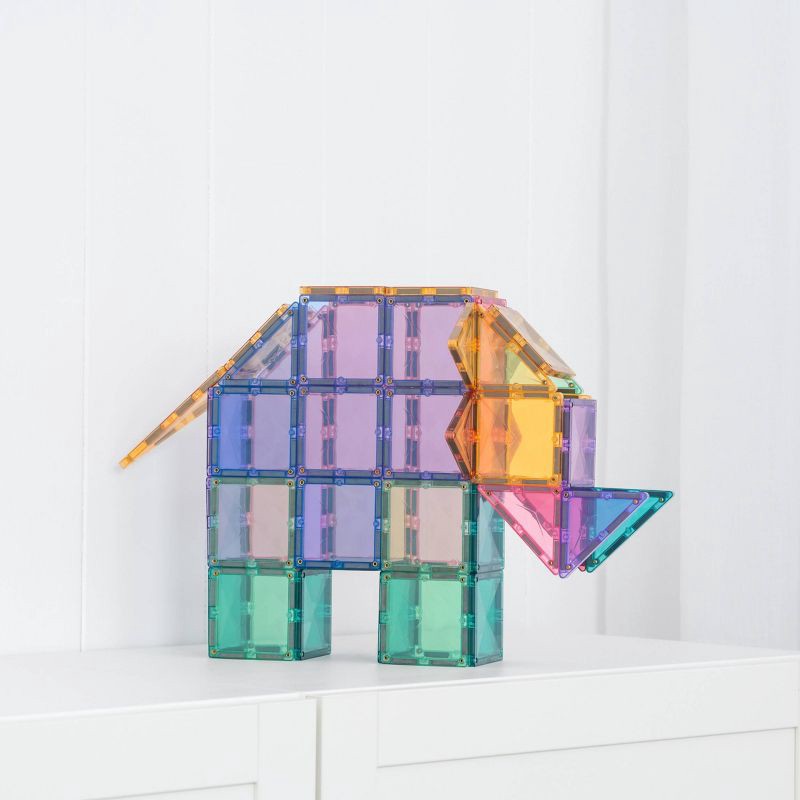 slide 7 of 11, CONNETIX Magnetic Tiles Pastel Construction Pack Building Blocks 96pc, 96 ct