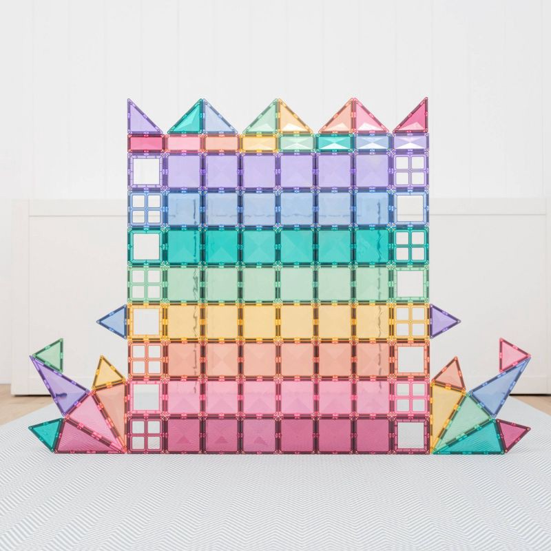 slide 8 of 11, CONNETIX Magnetic Tiles Pastel Construction Pack Building Blocks 96pc, 96 ct