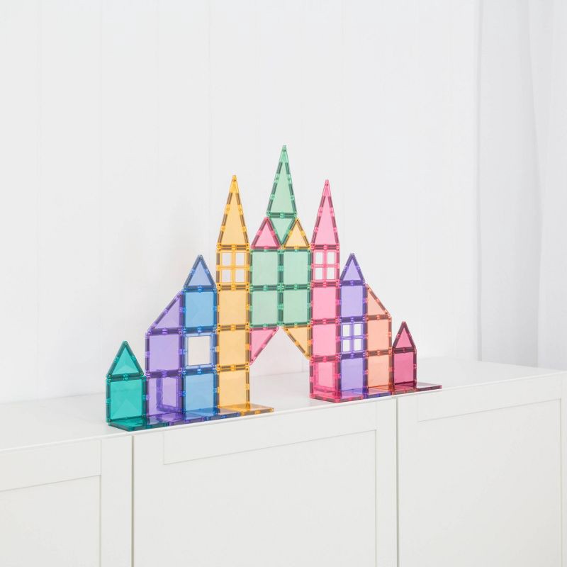 slide 9 of 11, CONNETIX Magnetic Tiles Pastel Construction Pack Building Blocks 96pc, 96 ct