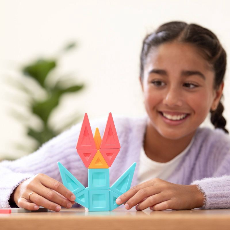 slide 6 of 11, CONNETIX Magnetic Tiles Constructor Set 70pc: Educational Focus on Creative Thinking, Includes 70 Building Components, 70 ct