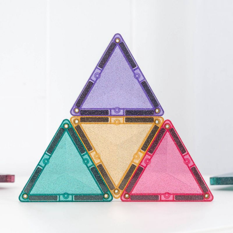 slide 8 of 11, CONNETIX Magnetic Tiles Glitter Castle Pack 48pc: Educational Focus on Creative Thinking & Creativity, 48 ct