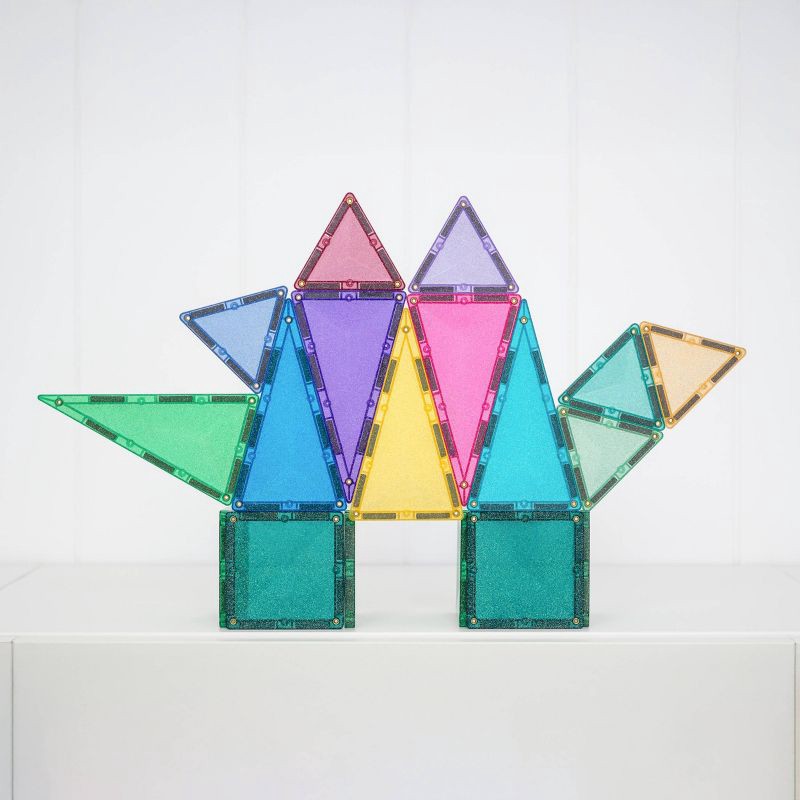 slide 9 of 11, CONNETIX Magnetic Tiles Glitter Castle Pack 48pc: Educational Focus on Creative Thinking & Creativity, 48 ct