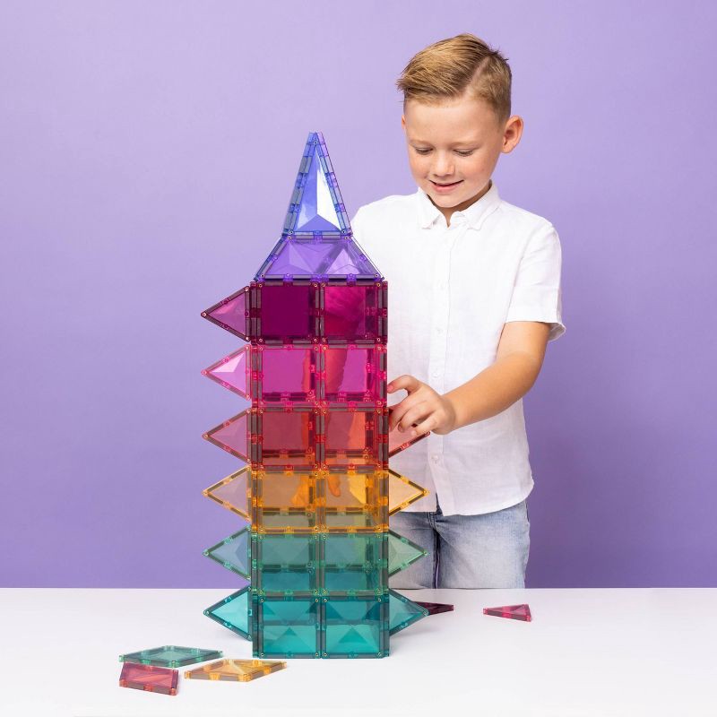 slide 2 of 11, CONNETIX Magnetic Tiles Pastel Steam Pack Building Blocks 138pc, 138 ct