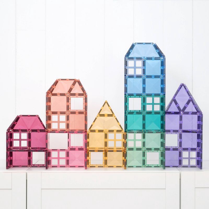slide 4 of 11, CONNETIX Magnetic Tiles Pastel Steam Pack Building Blocks 138pc, 138 ct