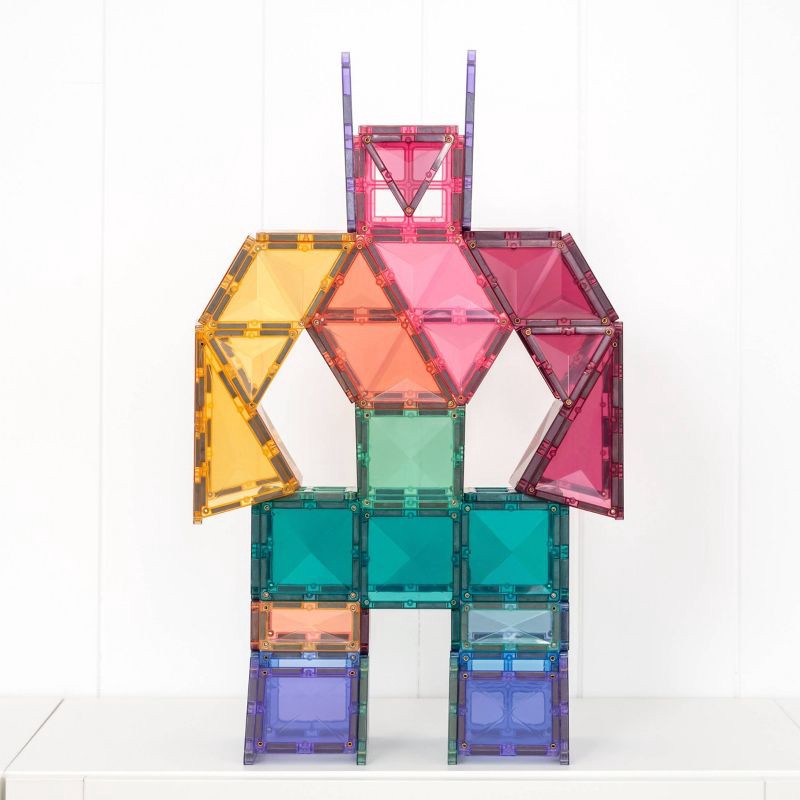 slide 5 of 11, CONNETIX Magnetic Tiles Pastel Steam Pack Building Blocks 138pc, 138 ct