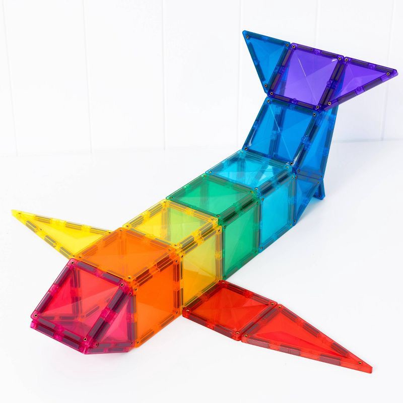 slide 3 of 10, CONNETIX Magnetic Tiles Bright Classic Pack Building Blocks 56pc: Educational Creative Thinking Set, 56 ct