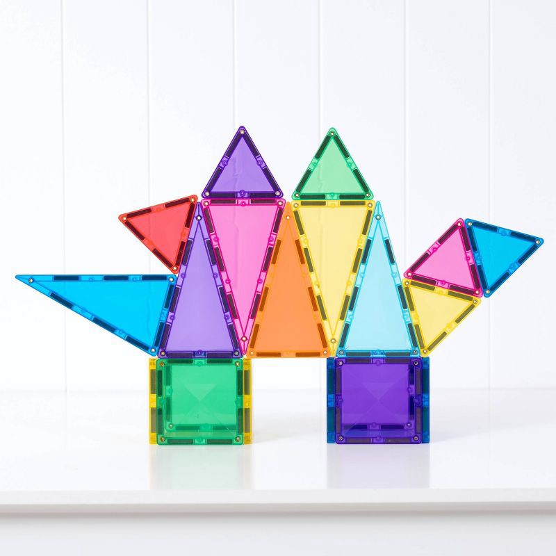 slide 6 of 10, CONNETIX Magnetic Tiles Bright Classic Pack Building Blocks 56pc: Educational Creative Thinking Set, 56 ct