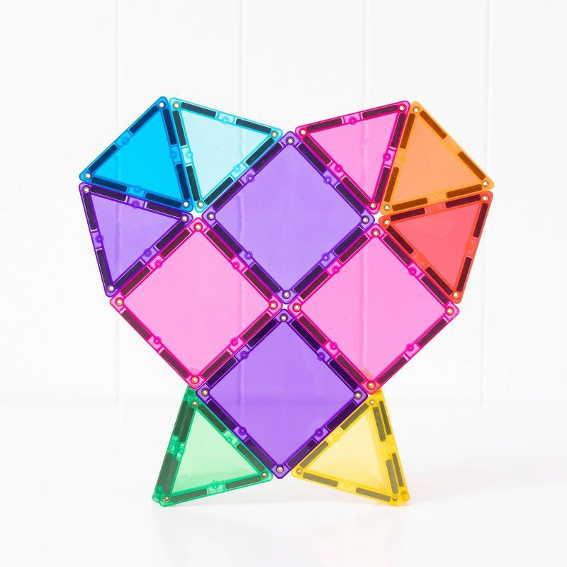 slide 7 of 10, CONNETIX Magnetic Tiles Bright Classic Pack Building Blocks 56pc: Educational Creative Thinking Set, 56 ct