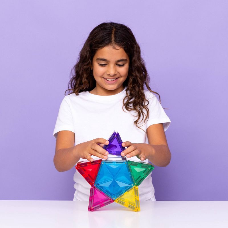 slide 3 of 10, CONNETIX Magnetic Tiles Light Star Pack 28pc, 28 ct