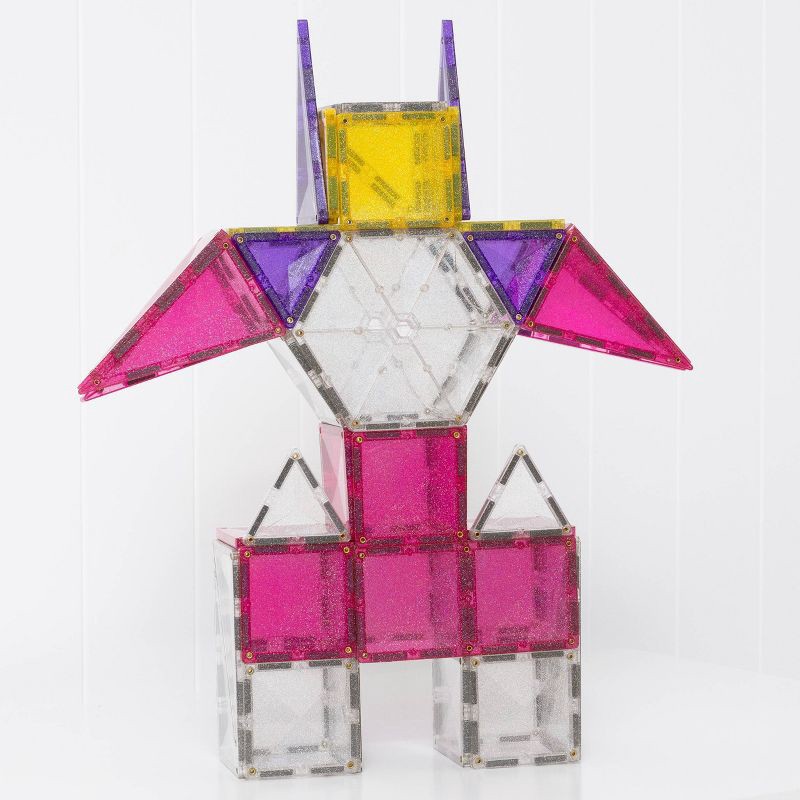 slide 6 of 10, CONNETIX Magnetic Tiles Glitter Unicorn Pack 56pc, 56 ct