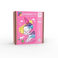 CONNETIX Magnetic Tiles Glitter Unicorn Pack 56pc