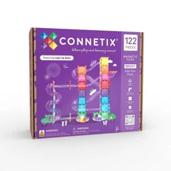 CONNETIX Magnetic Tiles Bright Ball Run Pack 122pc