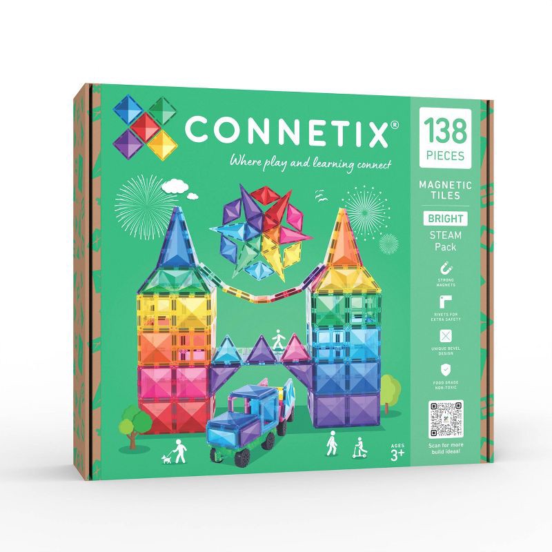 slide 11 of 11, CONNETIX Magnetic Tiles Bright STEAM Pack Building Blocks 138pc, 138 ct