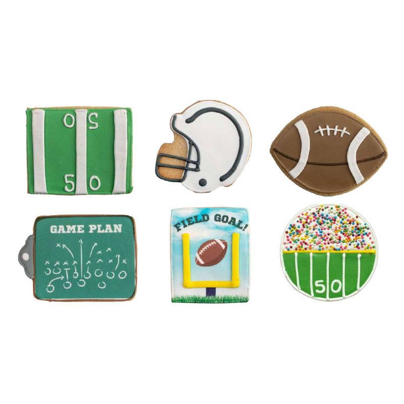 slide 3 of 4, decocookies Football Hand Decorated Cookies - 13.2oz/6ct, 6 ct; 13.2 oz