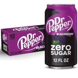 Dr Pepper Blackberry Zero Sugar Soda - 12pk/12 fl oz Cans