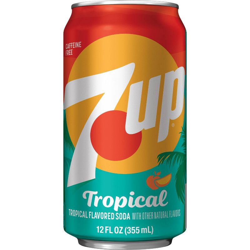 slide 5 of 9, 7UP Tropical Soda - 12pk/12 fl oz Cans, 12 ct; 12 fl oz