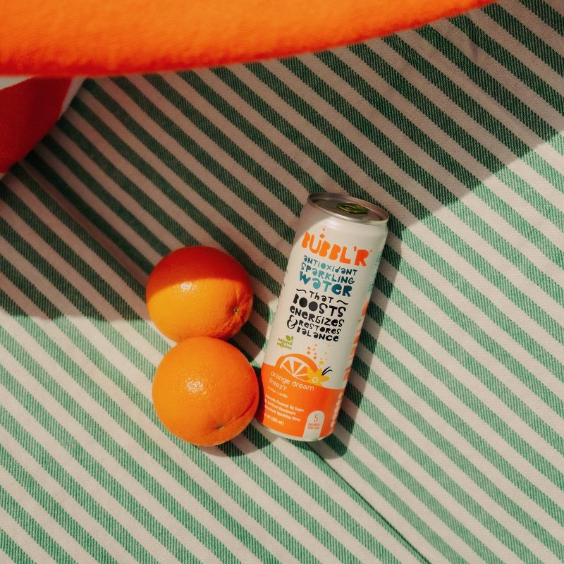 slide 5 of 5, BUBBL'R Orange Dream Freez'r Antioxidant Sparkling Flavored Water - 6pk/12oz Cans, 6 ct; 12 oz