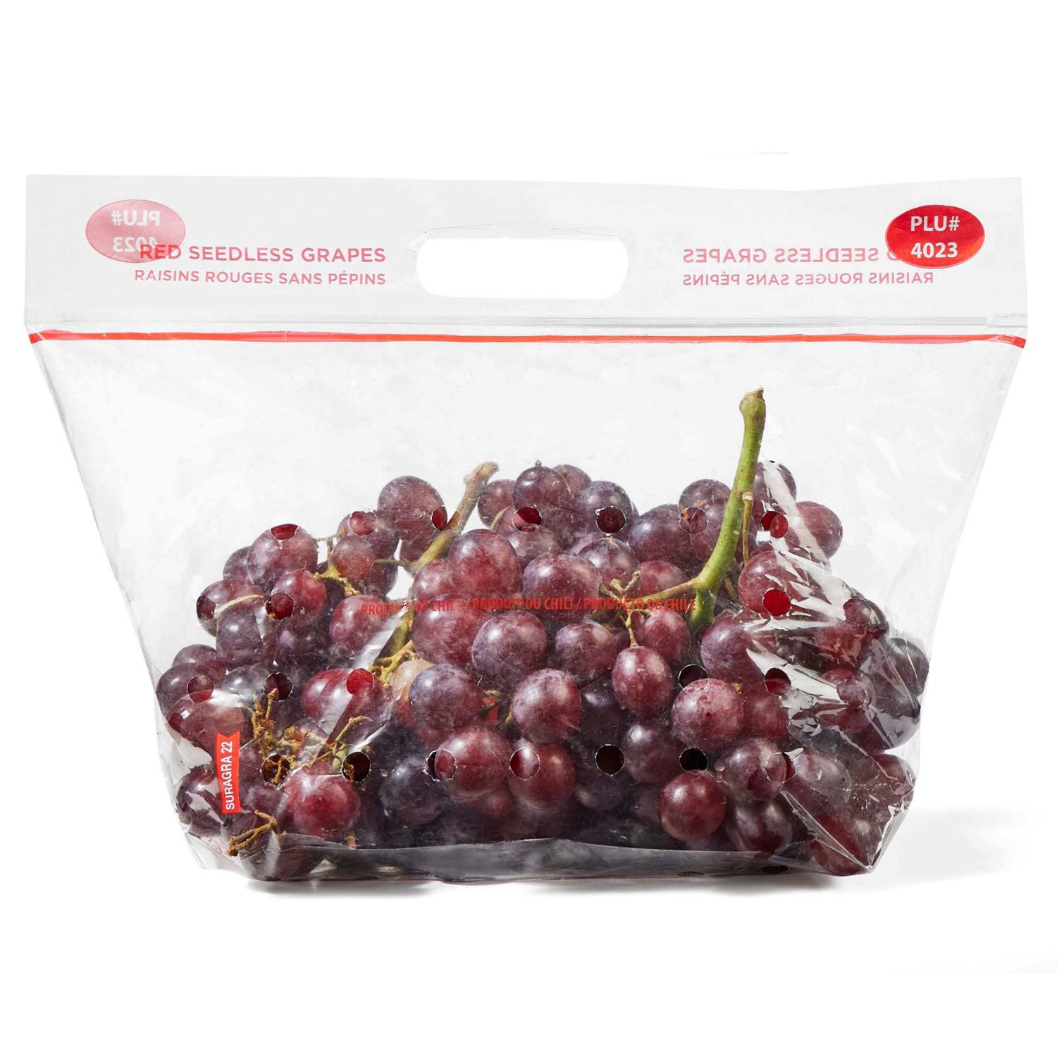 slide 1 of 2, Organic Red Seedless Grapes, 1 ct