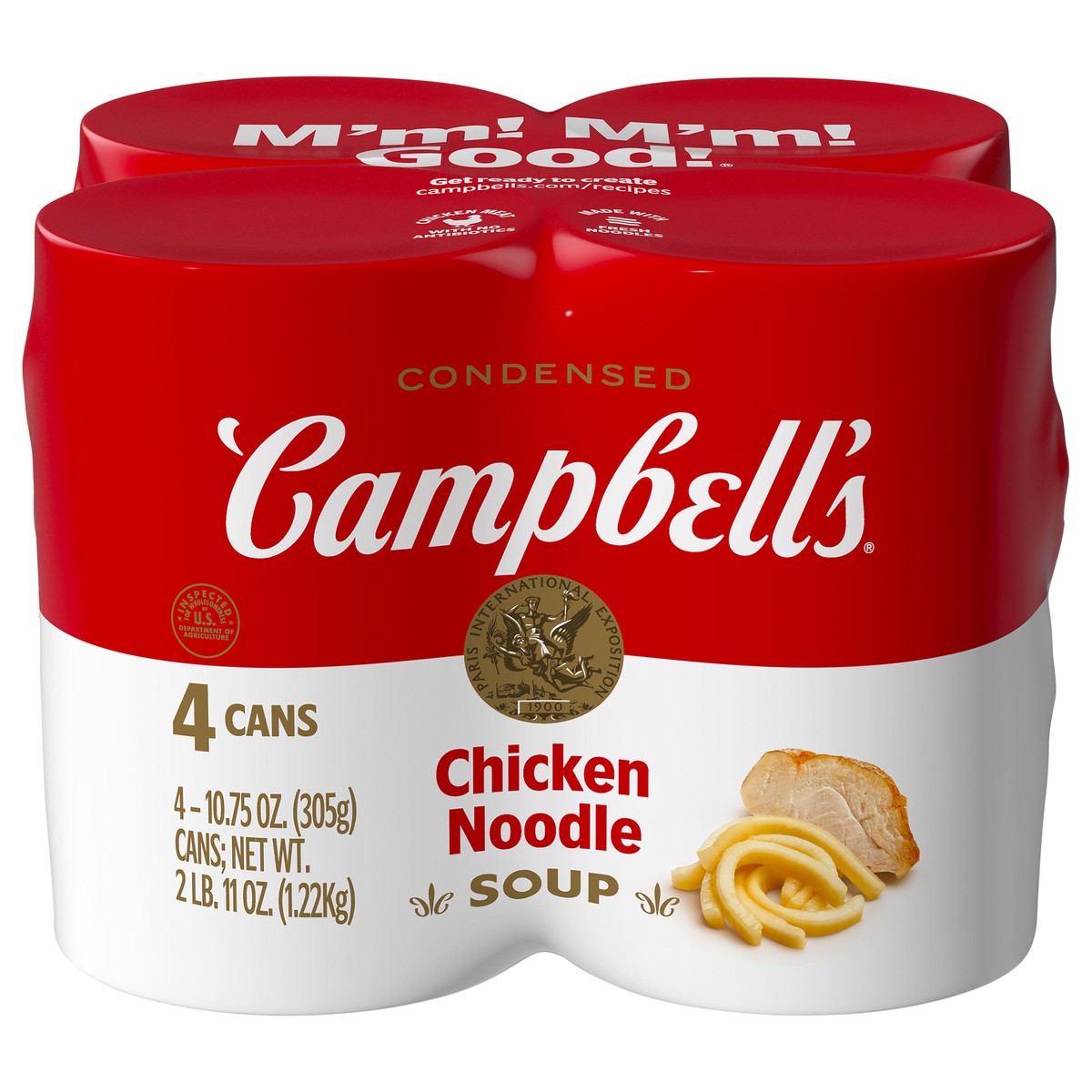 slide 1 of 96, Campbell's Condensed Chicken Noodle Soup (Pack of 4), 10.75 oz
