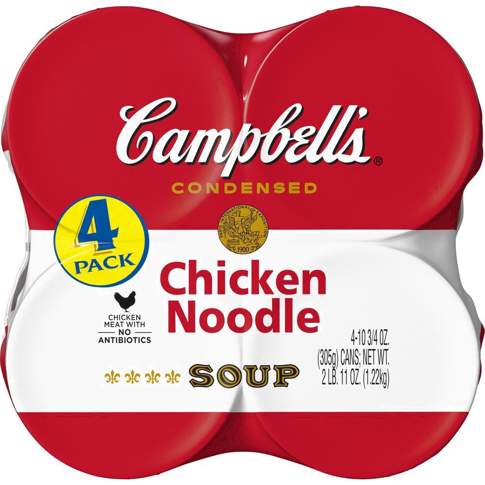 slide 92 of 96, Campbell's Condensed Chicken Noodle Soup (Pack of 4), 10.75 oz