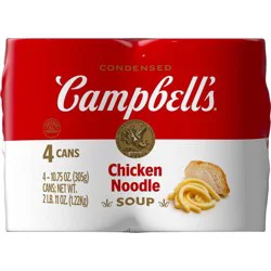 Campbell's Campbell’s Condensed Chicken Noodle Soup, 10.75 oz Can (4 Pack)