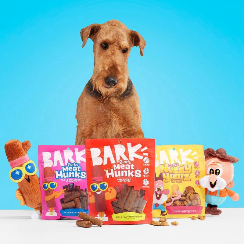 slide 7 of 7, BARK Snack Pack Hunk Stickman Dog Plush Toy, 1 ct