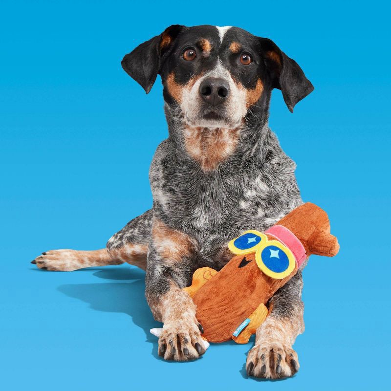 slide 3 of 7, BARK Snack Pack Hunk Stickman Dog Plush Toy, 1 ct
