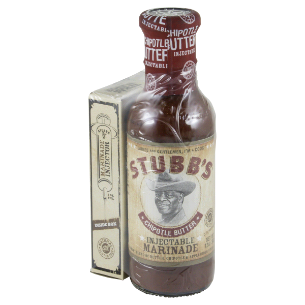 slide 1 of 2, Stubb's Chipotle Butter Injectable Marinade, 12 oz