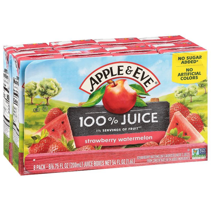 slide 2 of 7, Apple & Eve Strawberry Watermelon Fruit Juice - 8pk, 8 ct