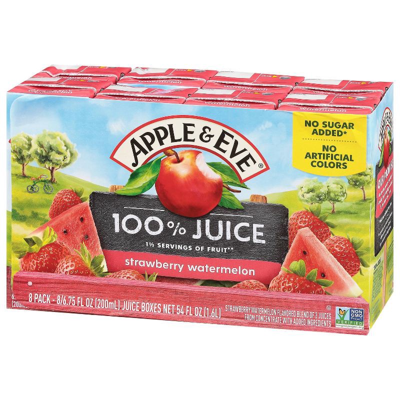 slide 3 of 7, Apple & Eve Strawberry Watermelon Fruit Juice - 8pk, 8 ct