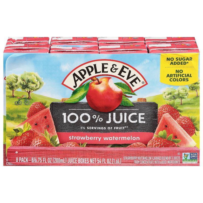 slide 1 of 7, Apple & Eve Strawberry Watermelon Fruit Juice - 8pk, 8 ct
