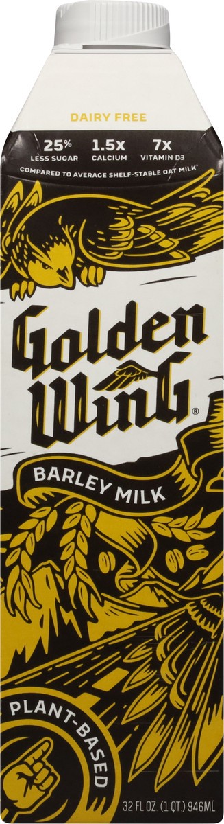 slide 11 of 13, Golden Wing Plant-Based Barley Milk 32 fl oz, 1 qt