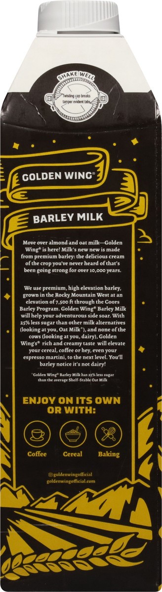 slide 8 of 13, Golden Wing Plant-Based Barley Milk 32 fl oz, 1 qt