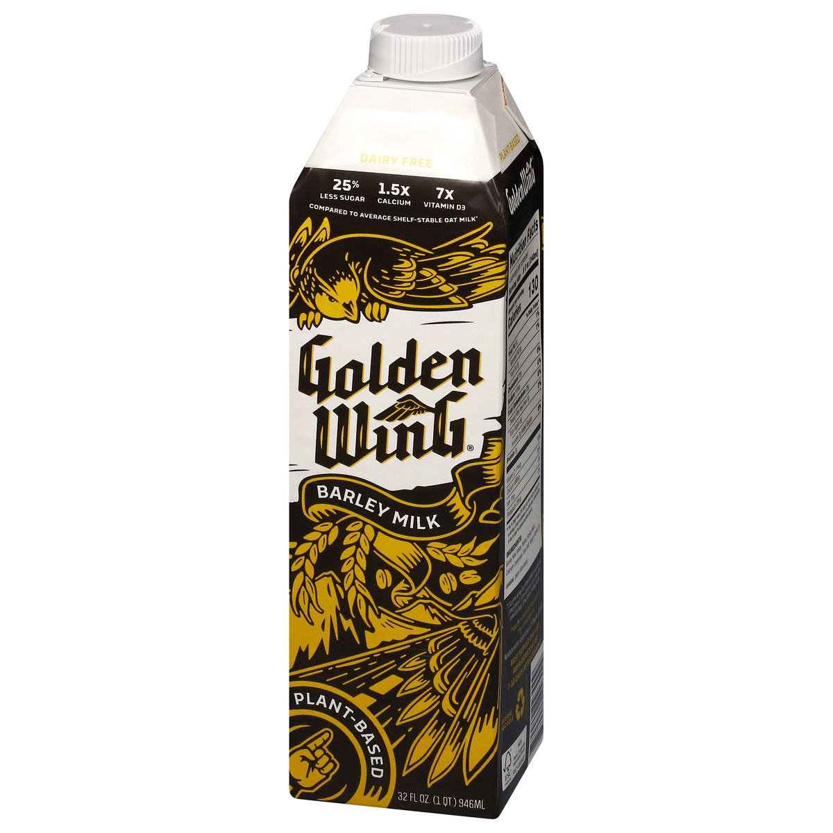 slide 6 of 13, Golden Wing Plant-Based Barley Milk 32 fl oz, 1 qt