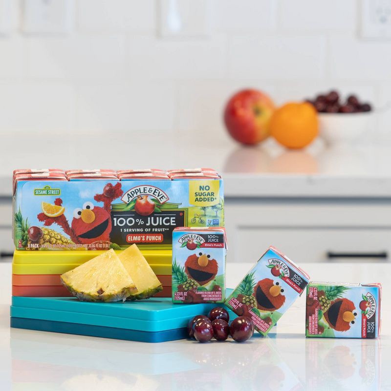 slide 7 of 8, Apple & Eve Sesame Street Elmo's Punch Fruit Juice - 8pk/125ml, 8 ct, 125 ml