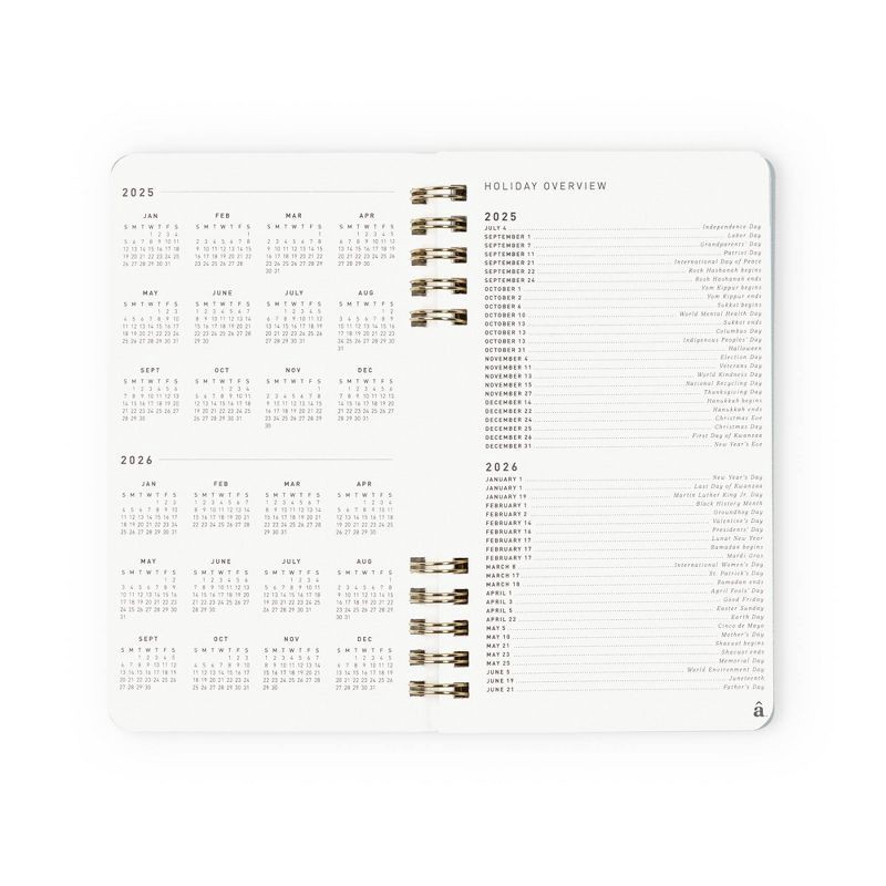 slide 5 of 10, Altitude Supplies 3.625"x6.25" Monthly Planner, July 2025 to June 2026, Seafoam Blue, 1 ct