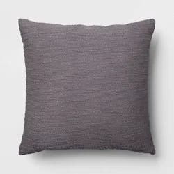 Oversized Square Cotton Boucle Reversible Throw Pillow with Linen Gray - Threshold™