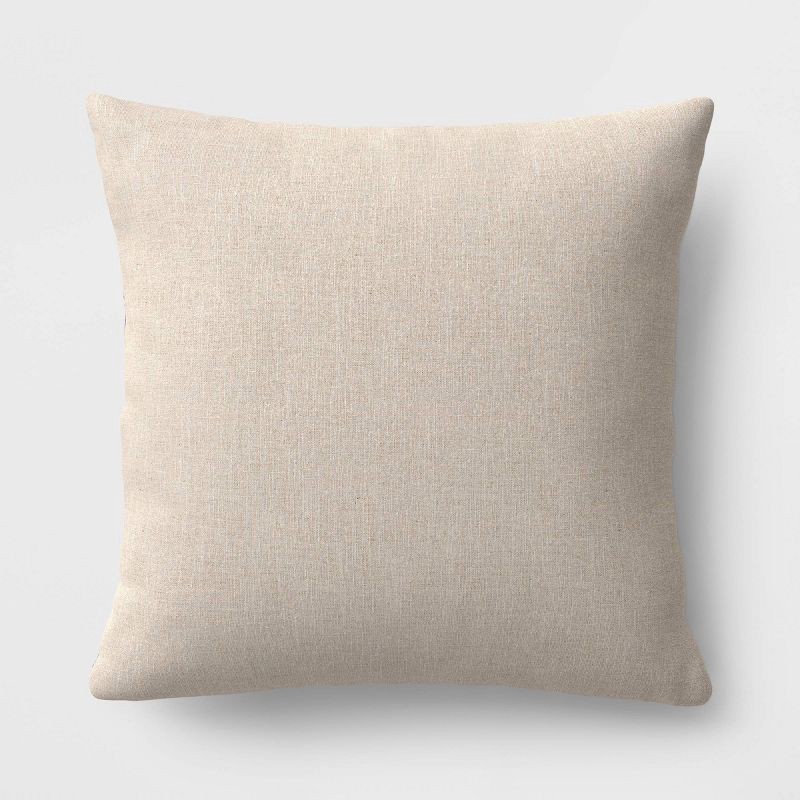 slide 3 of 5, Oversized Square Cotton Boucle Reversible Throw Pillow with Linen Blue - Threshold™, 1 ct