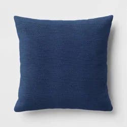Oversized Square Cotton Boucle Reversible Throw Pillow with Linen Blue - Threshold™