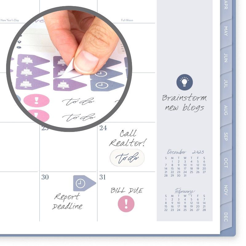 slide 7 of 12, Cambridge Leah Bisch Large 2025-2026 Weekly/Monthly 11"x9.375" Ciara Floral, 1 ct