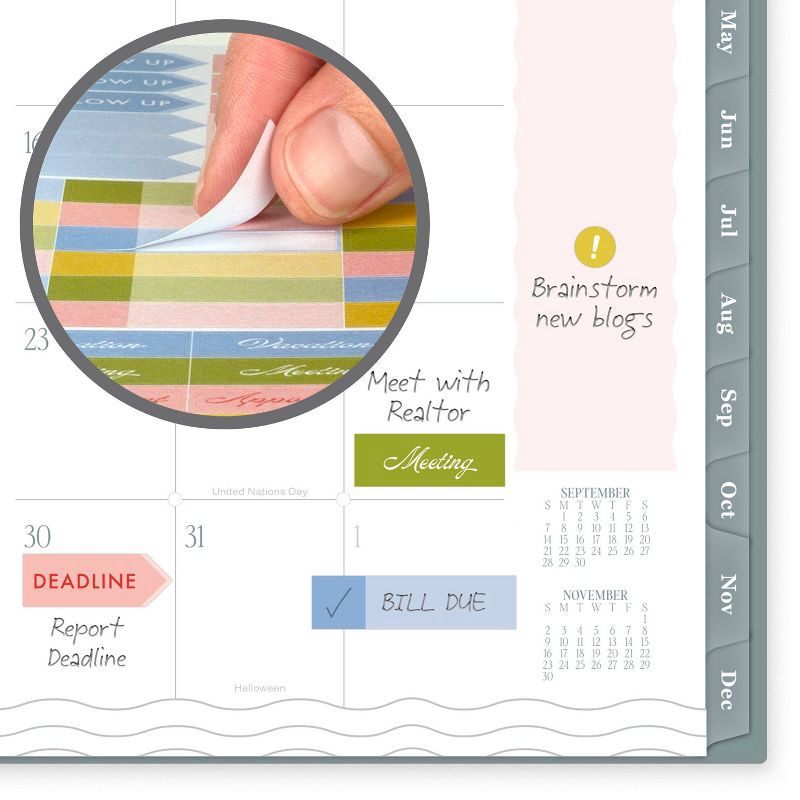 slide 4 of 9, Cambridge 2026 Weekly/Monthly Cherrywood Lane Small Green Floral, 1 ct
