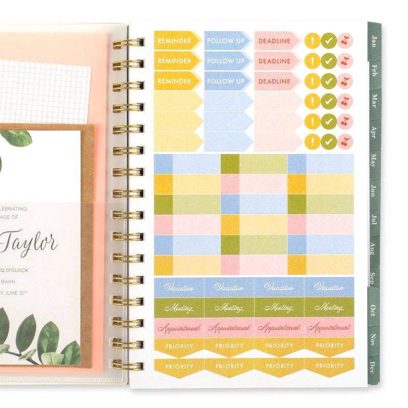 slide 5 of 9, Cambridge 2026 Weekly/Monthly Cherrywood Lane Small Green Floral, 1 ct