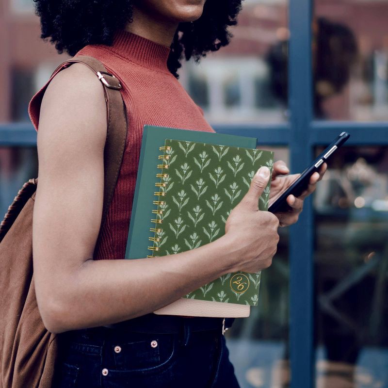 slide 9 of 9, Cambridge 2026 Weekly/Monthly Cherrywood Lane Small Green Floral, 1 ct