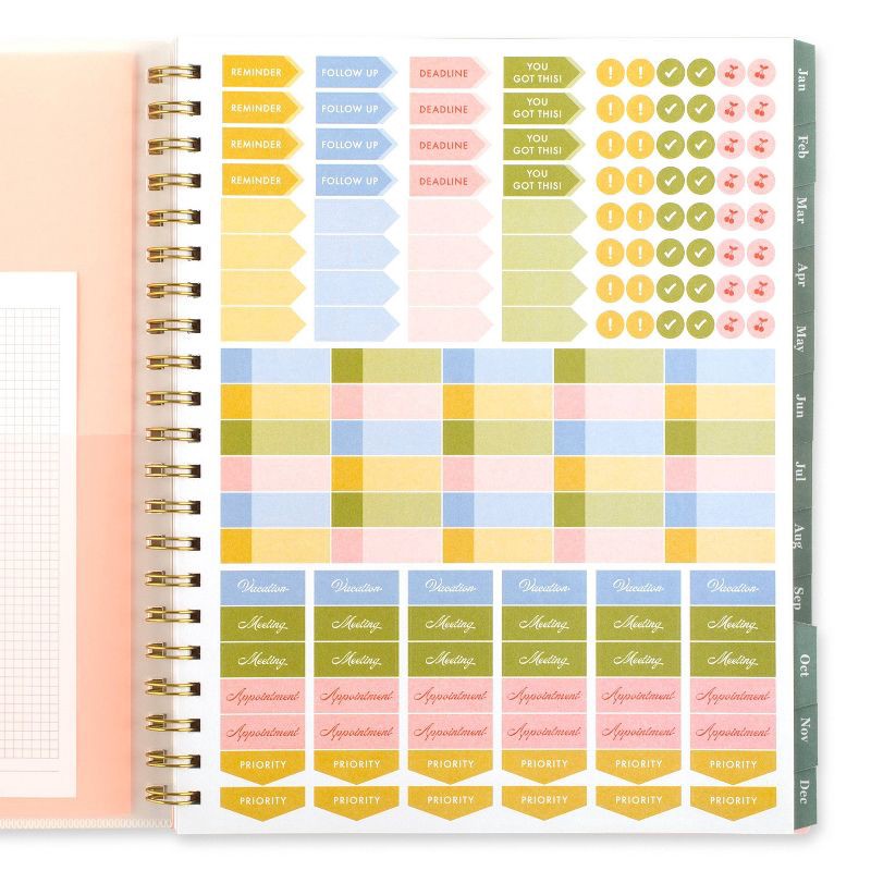 slide 5 of 9, Cambridge 2026 Weekly/Monthly Cherrywood Lane Large Stripe, 1 ct