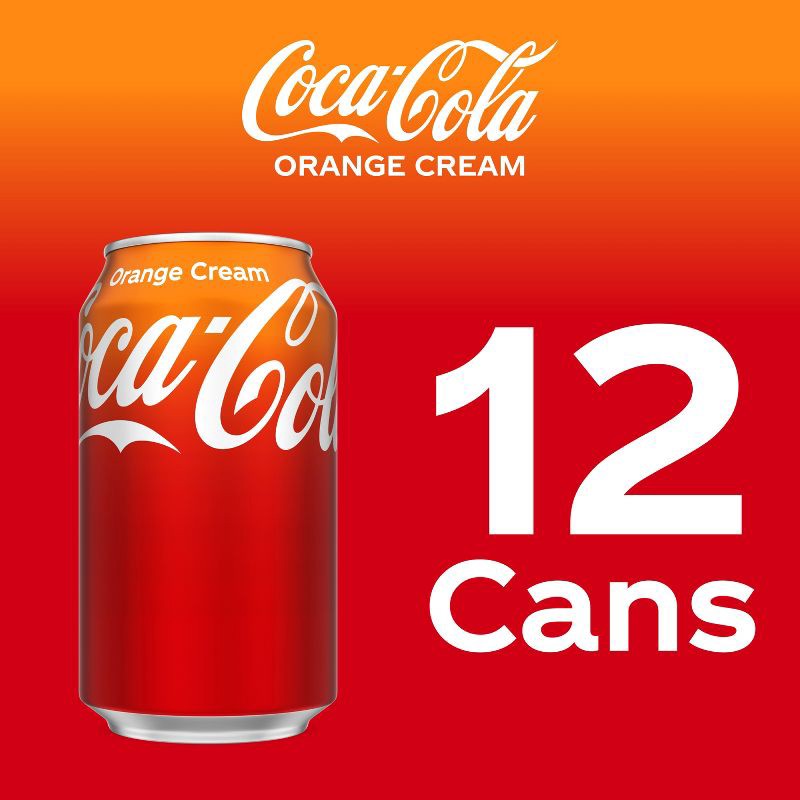 slide 6 of 8, Coca-Cola Orange Cream Soda - 12pk/12 fl oz Cans, 12 ct; 12 fl oz