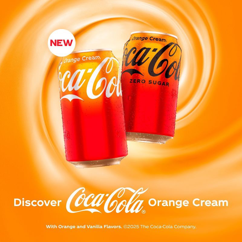 slide 2 of 8, Coca-Cola Zero Sugar Orange Cream Soda - 12pk/12 fl oz Cans, 12 ct; 12 fl oz