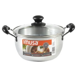 Imusa Aluminum Pot With Glass Lid